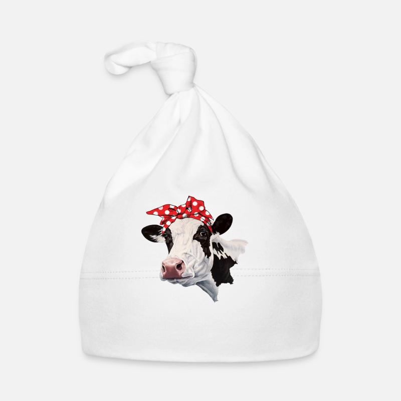 Kuh Bandana Baby Bio-Mütze