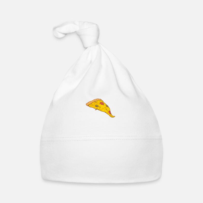 #pizza - Bonnet bio Bébé - blanc