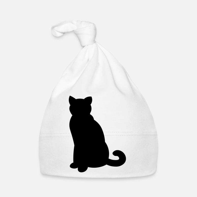 Chat noir simple - chat noir simple Bonnet bio Bébé