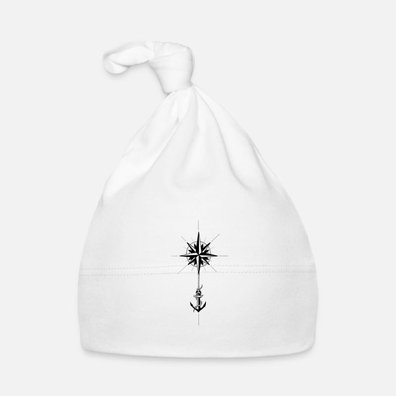 Windrose - Kompass - Tinte Baby Bio-Mütze