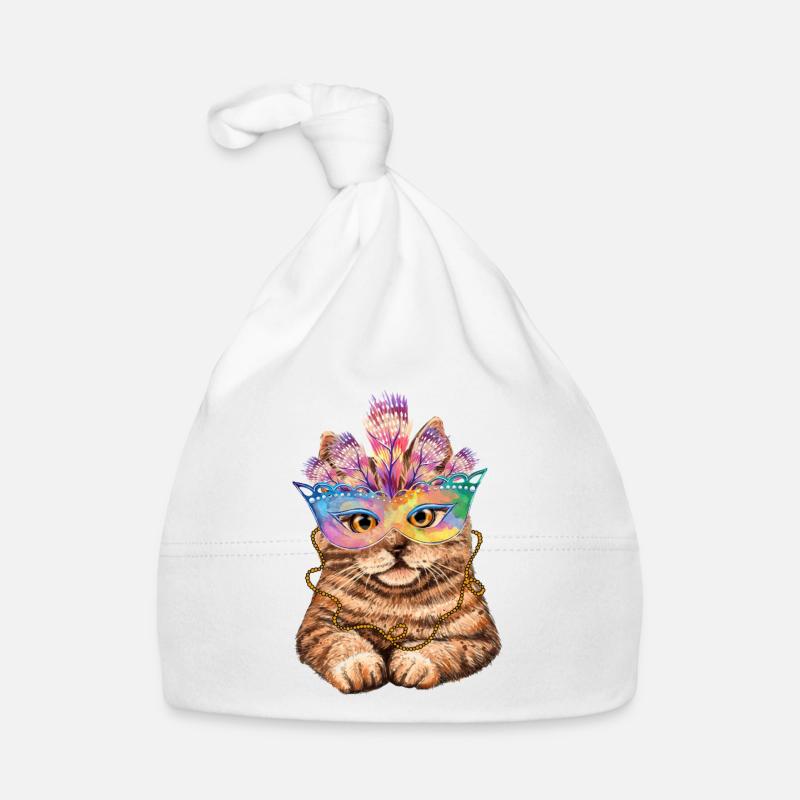 Chat Mardi Gras Bonnet bio Bébé