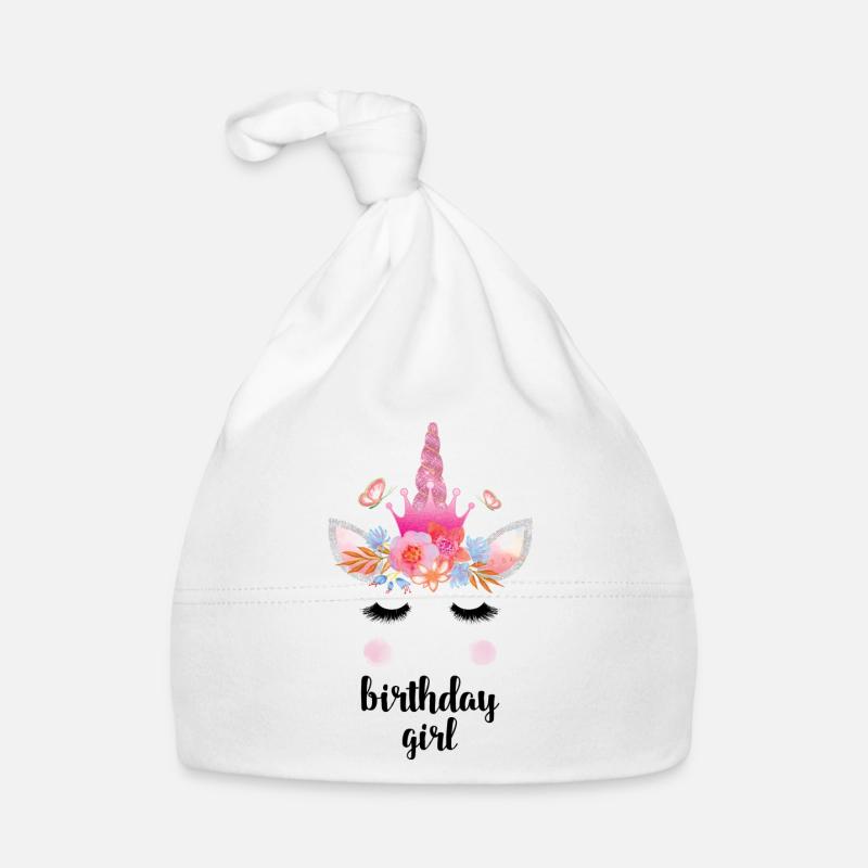 Geburtstagskind-Einhorn Baby Bio-Mütze