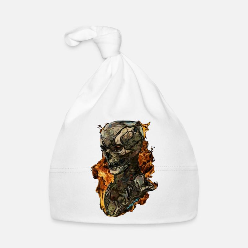 Cyborg crâne - Bonnet bio Bébé - blanc