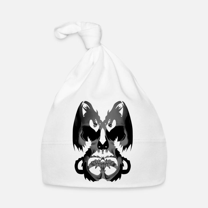 Skull and Dragons - Baby Bio-Mütze - Weiß