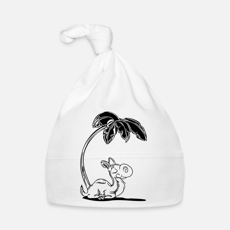 Süsses Kamel unter einer Palme Baby Bio-Mütze