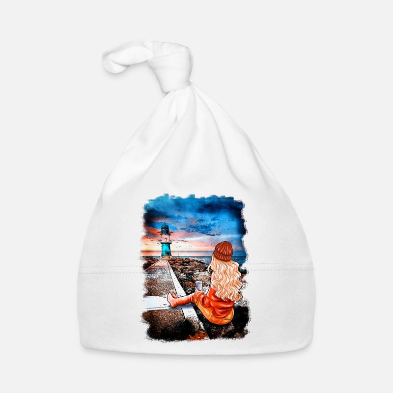 Phare Warnemünde Illustration Blonde Bonnet bio Bébé
