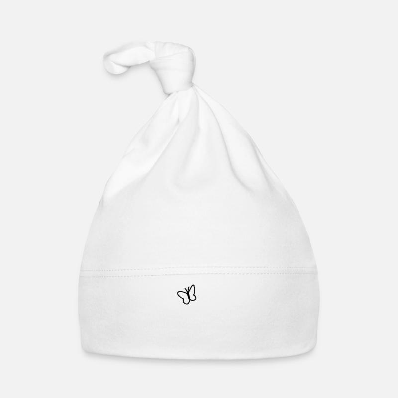 Papillon noir et blanc Bonnet bio Bébé