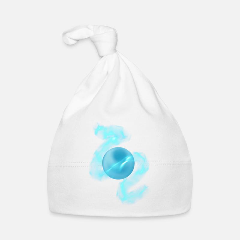 Gaming symbol blue orb Organic Baby Cap