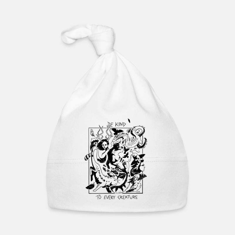 Soyez gentil - Bonnet bio Bébé - blanc