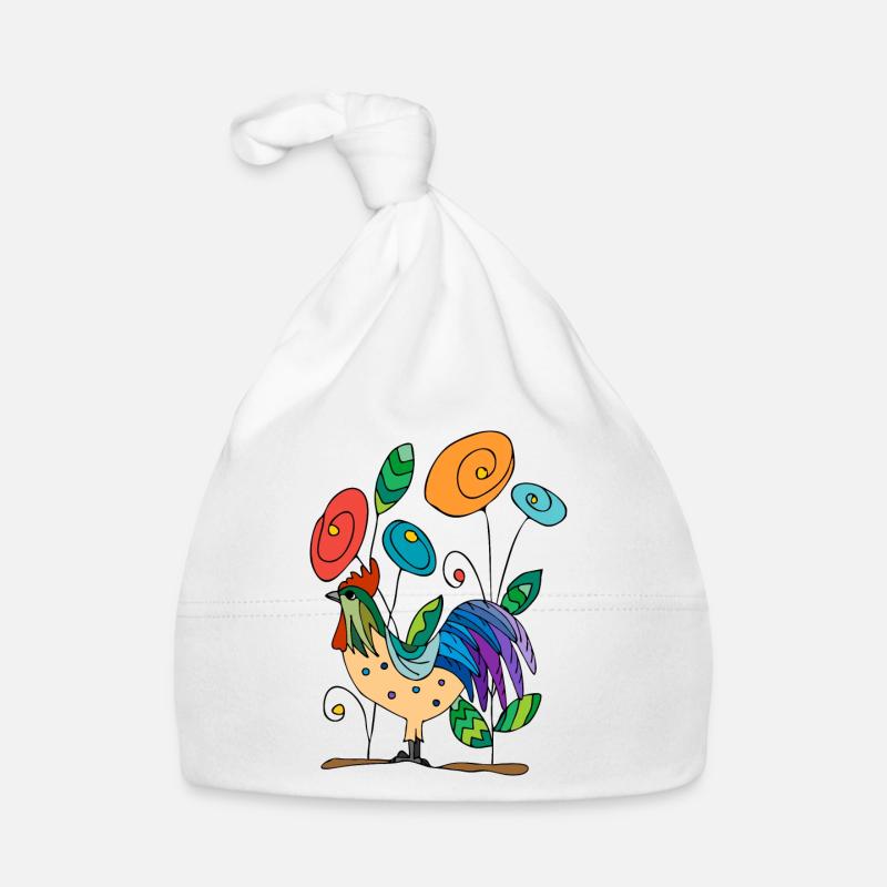 Rooster Organic Baby Cap