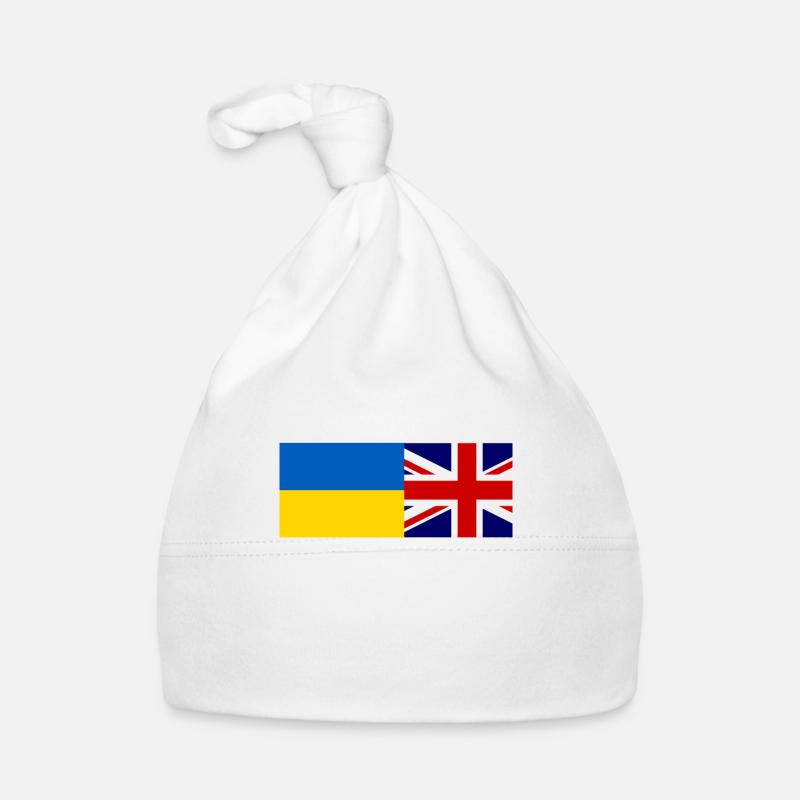 solidarité avec l’Ukraine - Bonnet bio Bébé - blanc