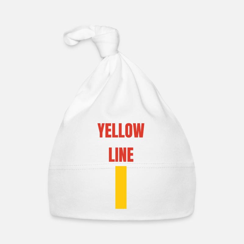 Ligne jaune passant par le milieu Bonnet bio Bébé