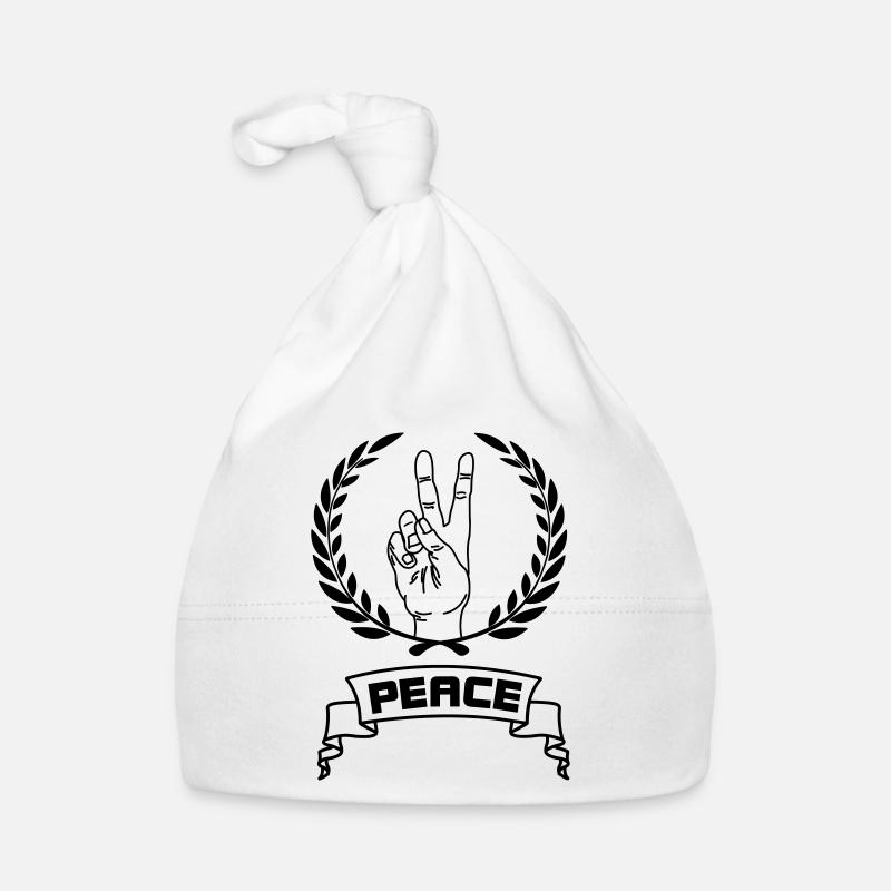 Geste de la main paix Bonnet bio Bébé