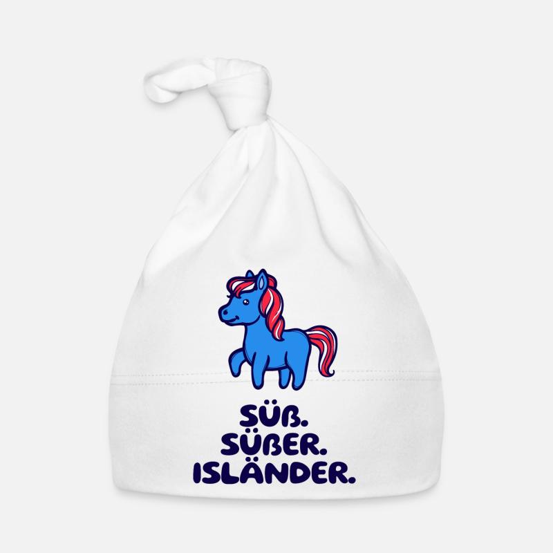 Islandponys Statement Isländer Islandpferde Pony Baby Bio-Mütze