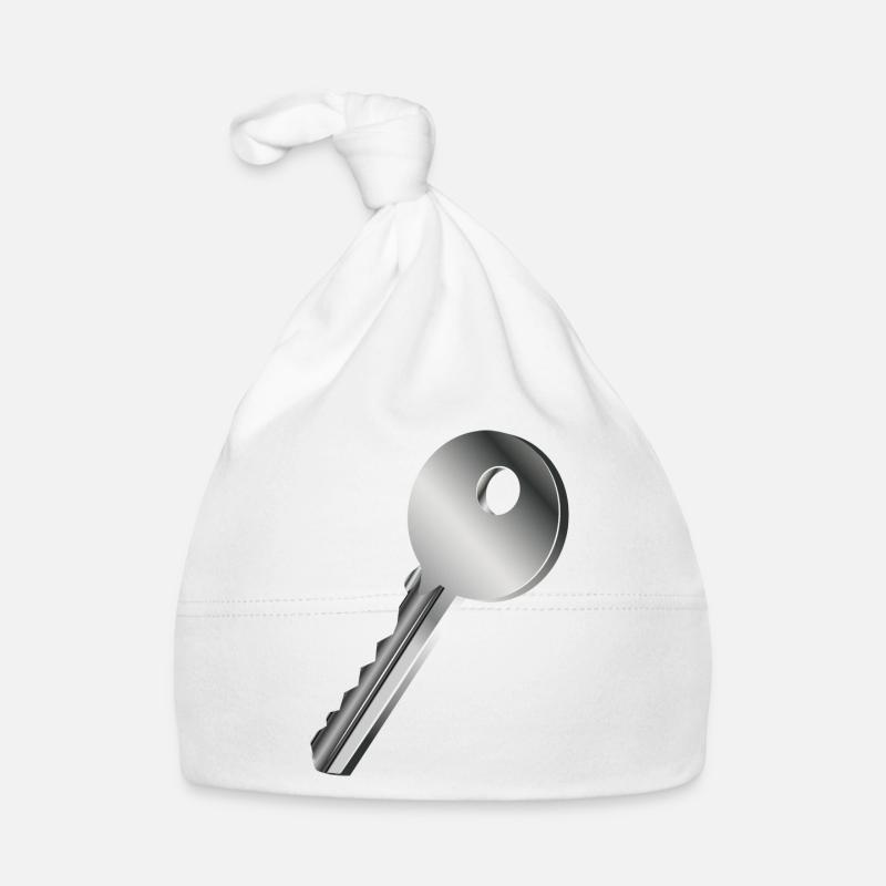 clé unique de couleur argent Bonnet bio Bébé