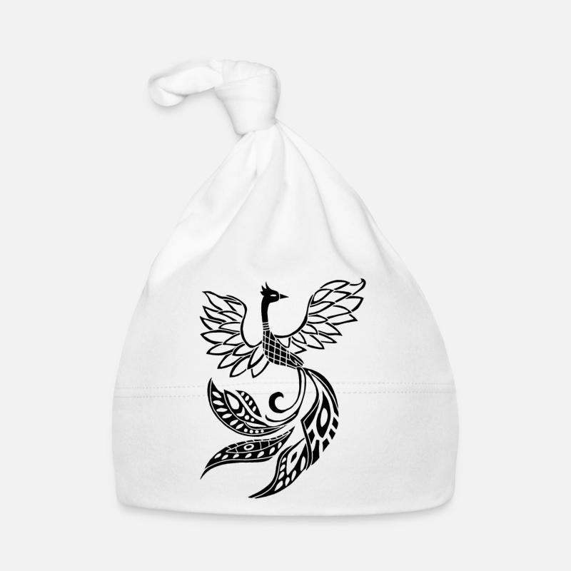 Schwarzer Phönixvogel Baby Bio-Mütze