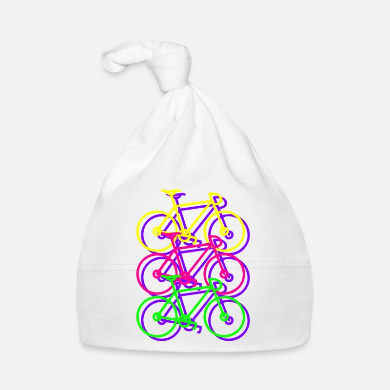 VÉLO 3 COULEUR - Bonnet bio Bébé - blanc