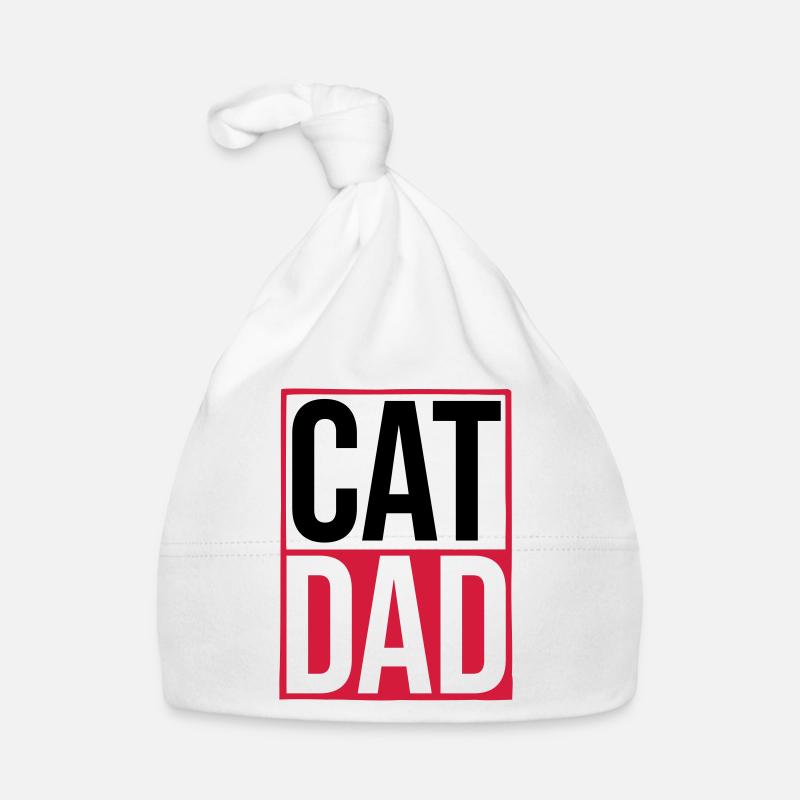 Cat Dad Logo Schild Baby Bio-Mütze