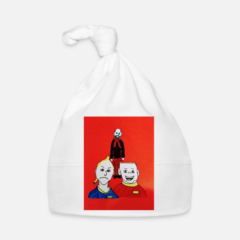 Mars-Lars & Mondimond / L’Étranger - Bonnet bio Bébé - blanc