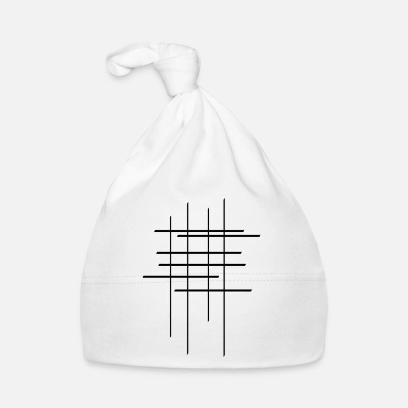 Random lines Organic Baby Cap