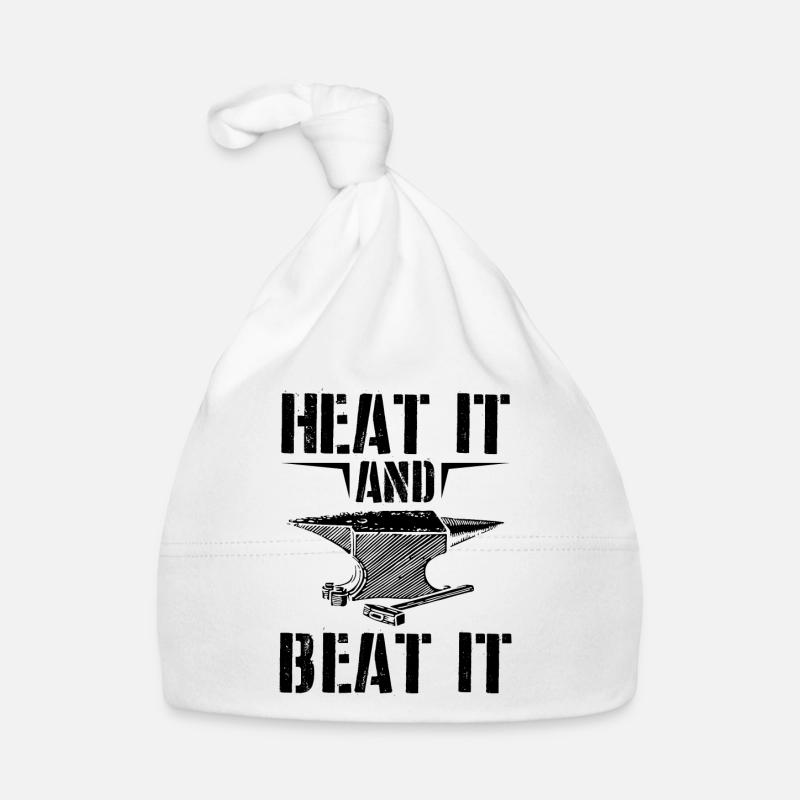 Schmied Geschenkidee | Metallbauer Beruf Handwerk Baby Bio-Mütze