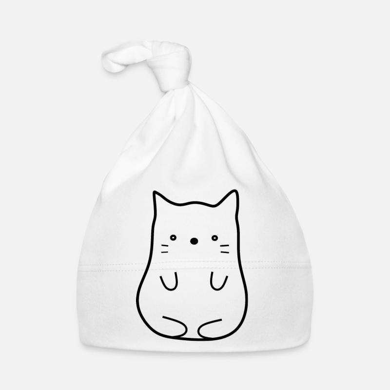 Chat noir Bonnet bio Bébé