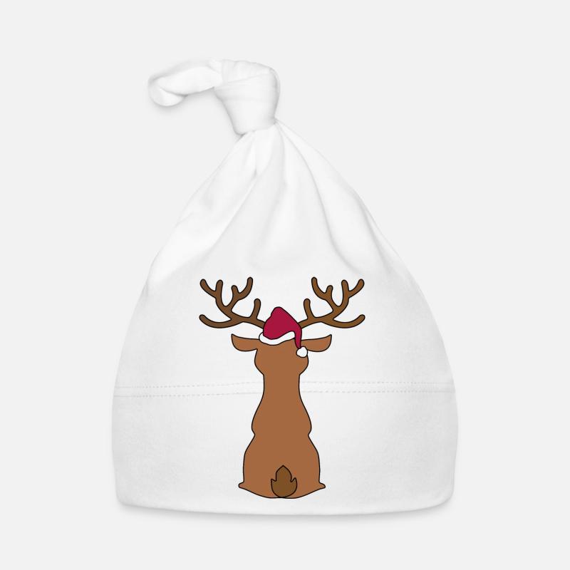 Funny moose for Christmas Organic Baby Cap
