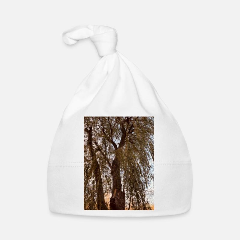 Baum Himmel Braun Herbst Baby Bio-Mütze