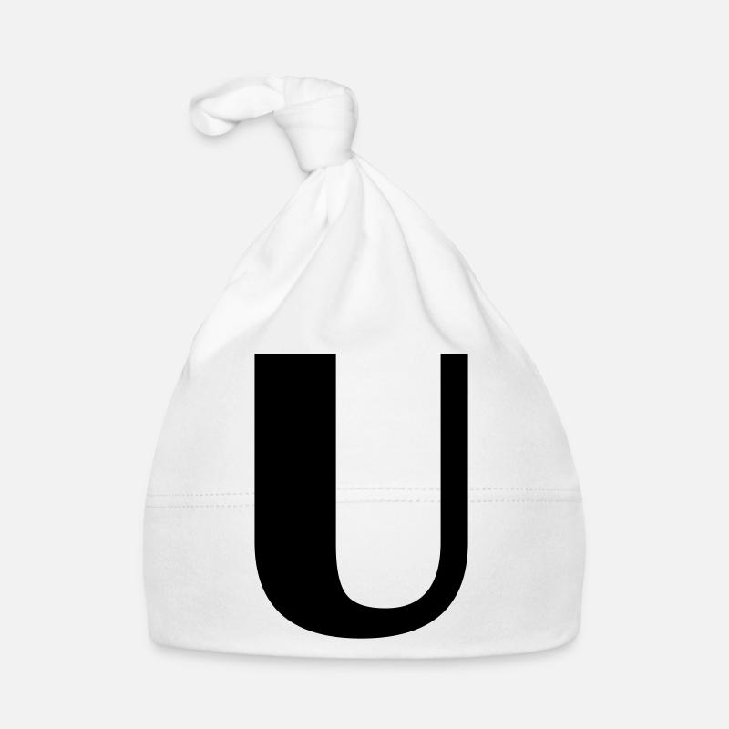 Letter U Organic Baby Cap