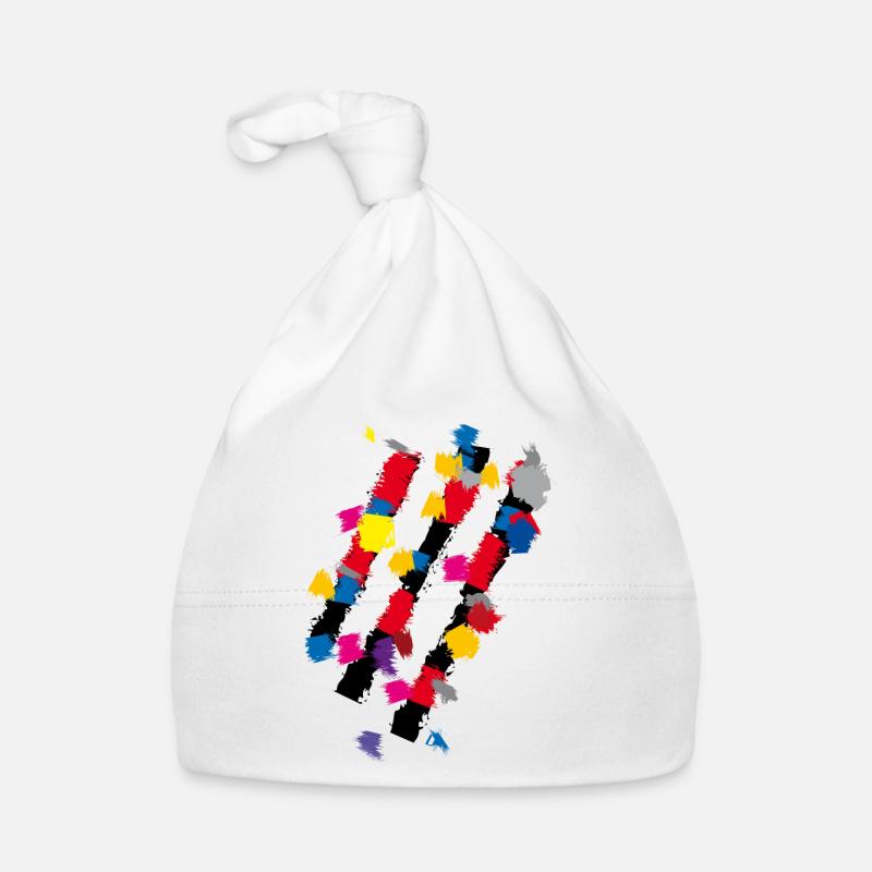 Abstrait - Art Stripe Decoration Bonnet bio Bébé
