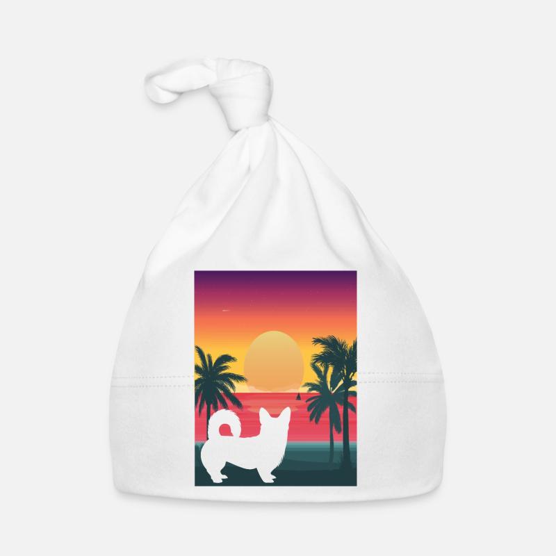 PLAGE DE MER CORGI Bonnet bio Bébé