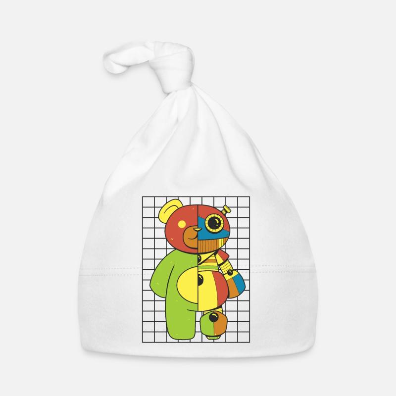 Ours en peluche, robot Bonnet bio Bébé