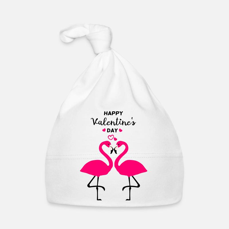 Flamingos Valentine's Day Organic Baby Cap
