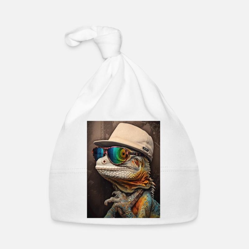 animal style - Bonnet bio Bébé - blanc