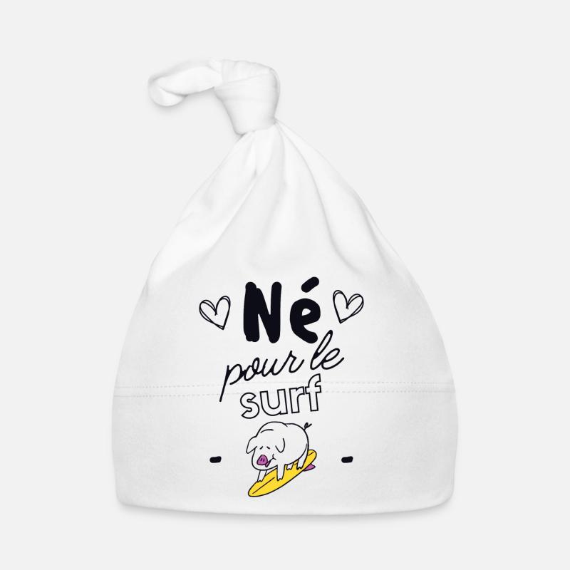 Né pour le surf Bonnet bio Bébé
