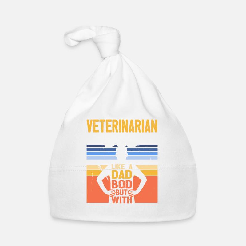 Vétérinaire Bod Like A Dad Bod Funny Vet Tech Bonnet bio Bébé