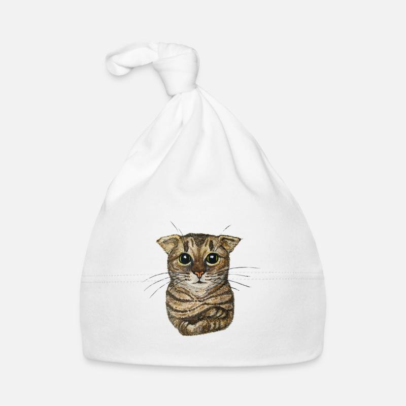 Small tabby cat Organic Baby Cap