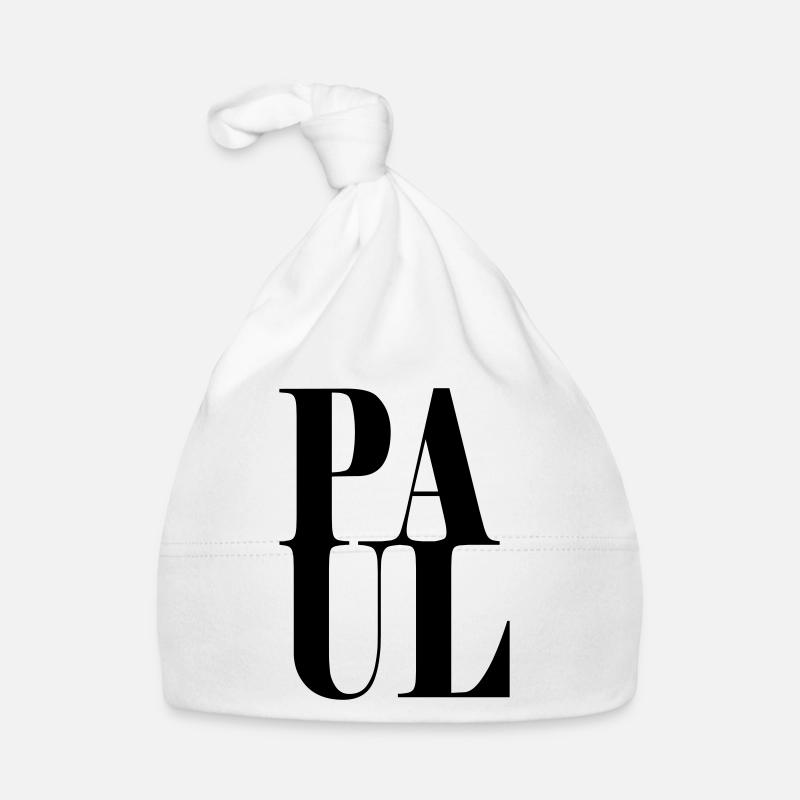 Paul Surname First name Modern font Word Art Organic Baby Cap