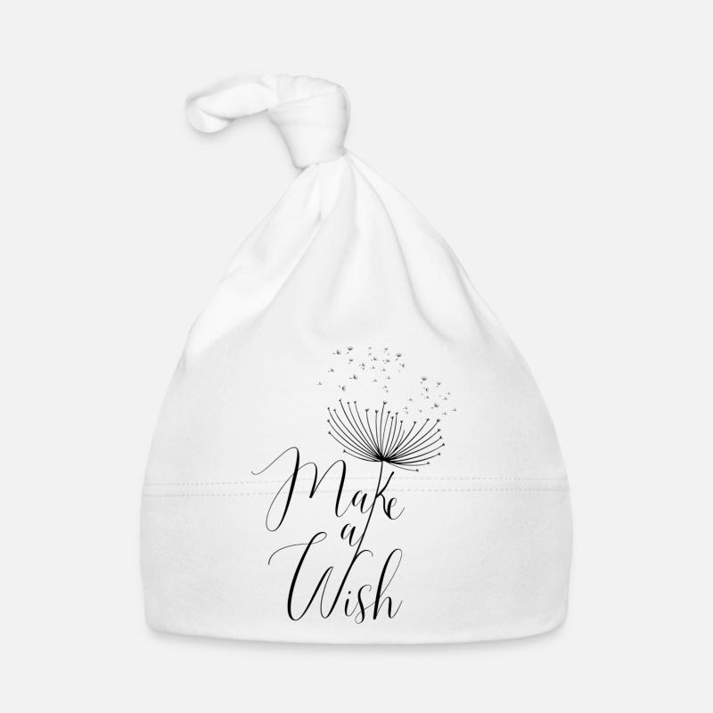 Faites un vœu! - Bonnet bio Bébé - blanc