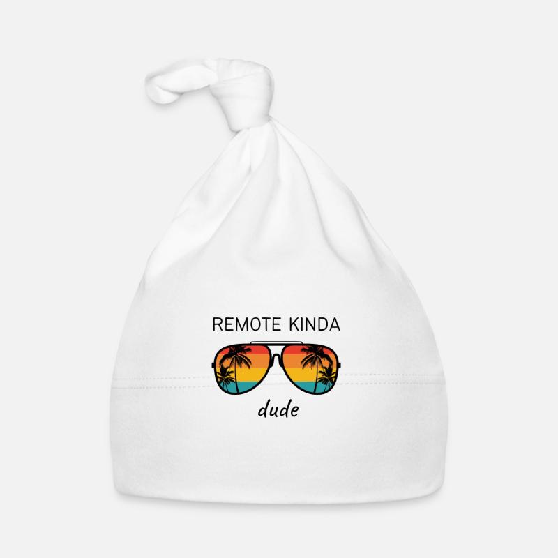 Remote kinda dude - Organic Baby Cap - white
