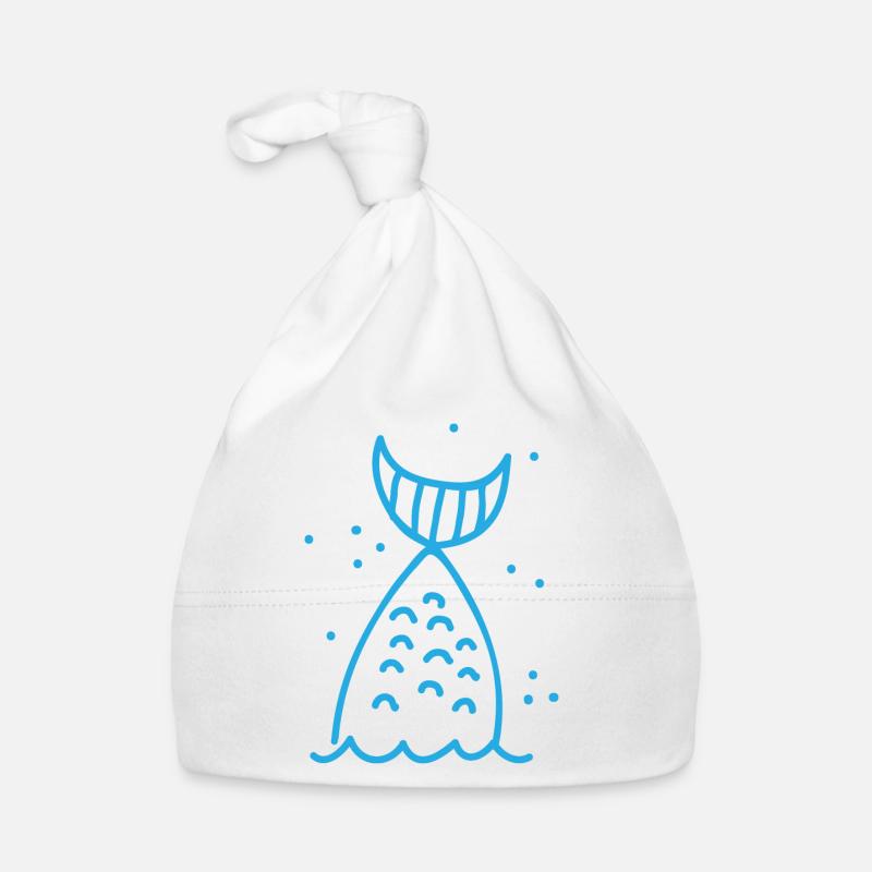 Queue de sirène bleue hors de l’eau Bonnet bio Bébé