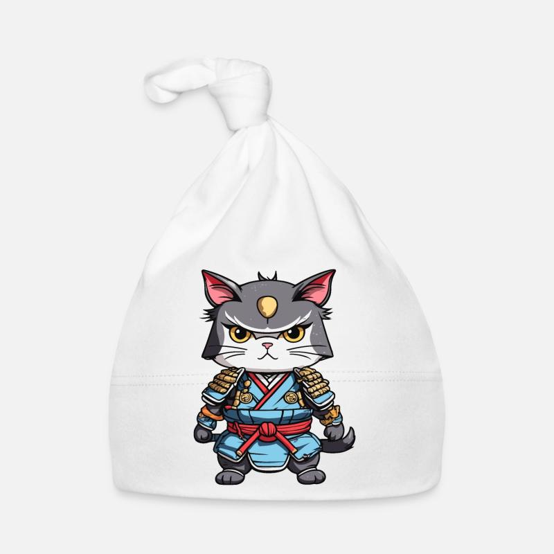 Samurai Cat #14 Organic Baby Cap