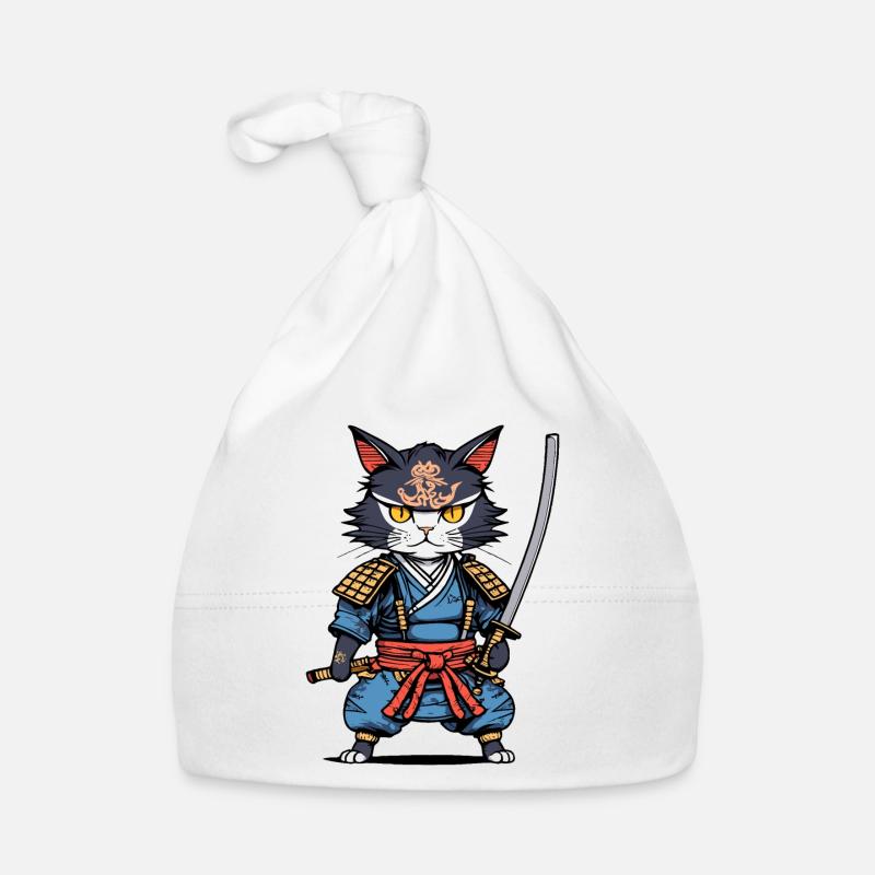 Samurai Cat #22 Organic Baby Cap