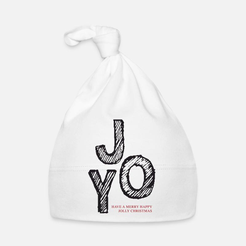 JOY Christmas Joy Lettering Organic Baby Cap