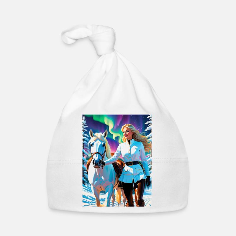personalisiertes Design-Muttergeschenk - Baby Bio-Mütze - Weiß