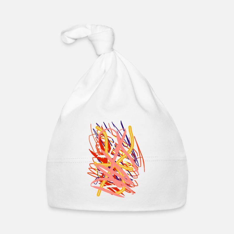 Abstrakte farbige Spinne Kunst auf T-Shirt Baby Bio-Mütze