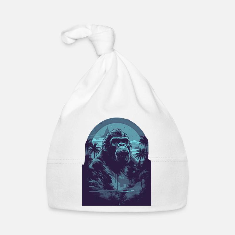 Gorrile bleue Bonnet bio Bébé
