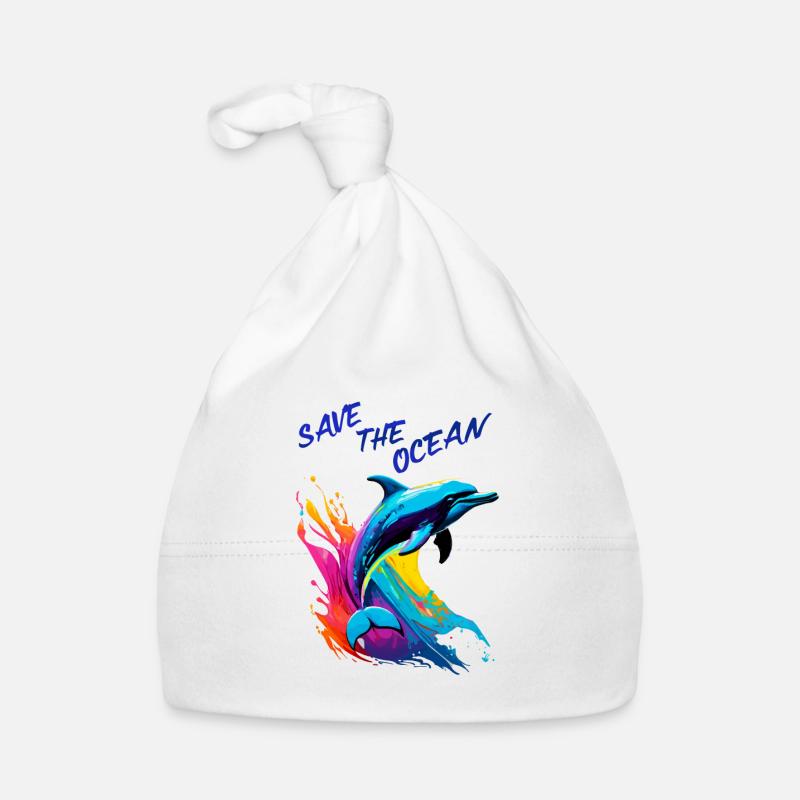 Save the Ocean. Dauphin Bonnet bio Bébé