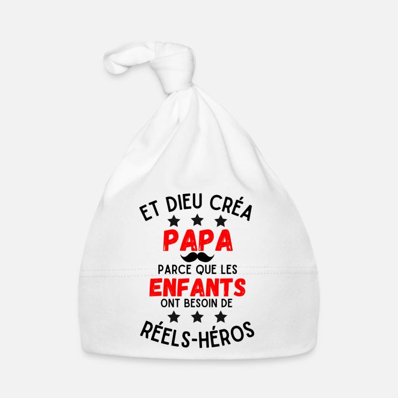 DIEU CREA PAPA Bonnet bio Bébé