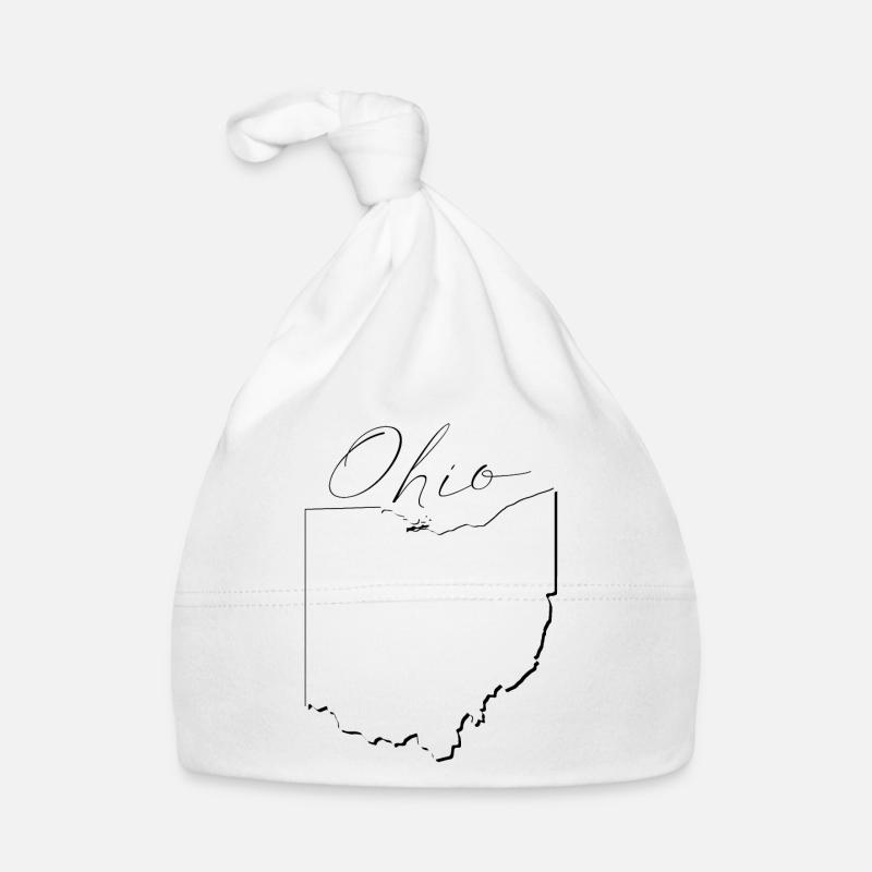 Ohio (United States) | Map | Shadow Script Organic Baby Cap